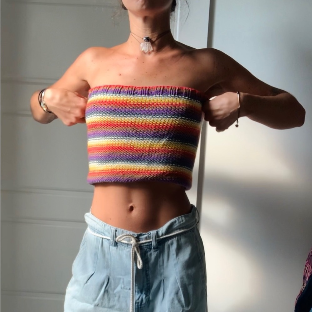 Handmade Retro Tube Top ~ multi color | one size ~ strapless